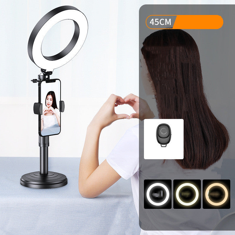 Small Portable Mobile Phone Holder with Adjustable Fill Light
