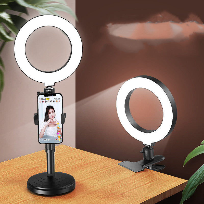 Small Portable Mobile Phone Holder with Adjustable Fill Light