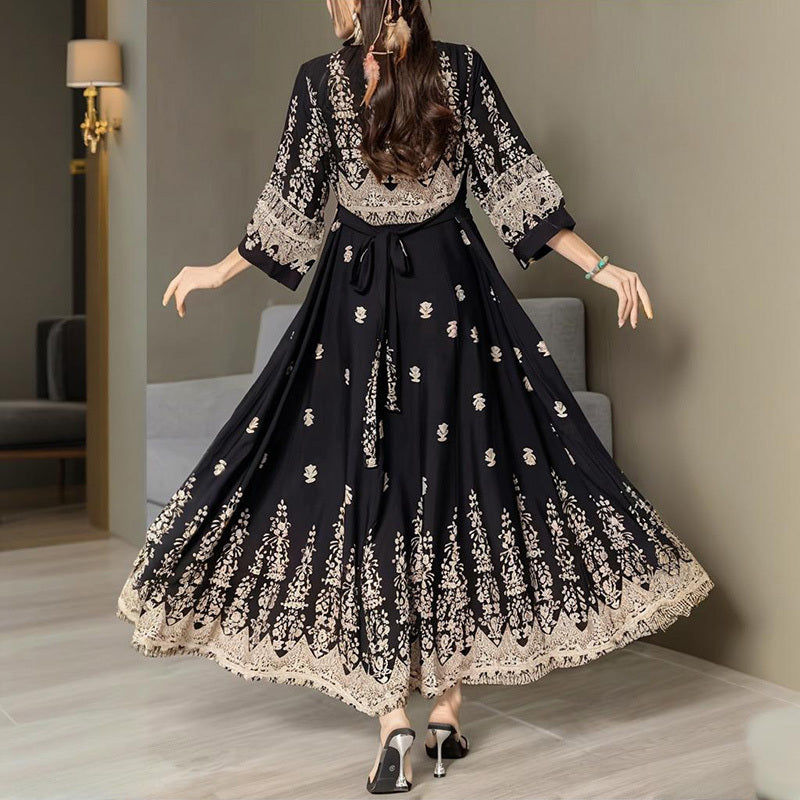 Boho Embroidered Maxi Dress – Free-Spirited Elegance in Motion USA