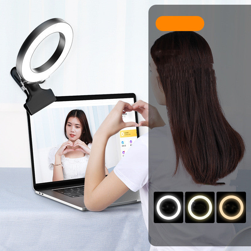 Small Portable Mobile Phone Holder with Adjustable Fill Light