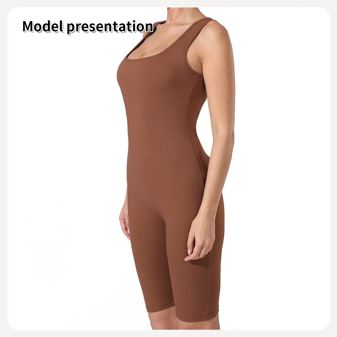 Women’s Slimming Solid Color Bodysuit – Black or Coffee