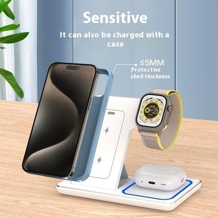 15W 3-in-1 Foldable Fast Wireless Charging Station – For iPhone, iWatch, AirPods