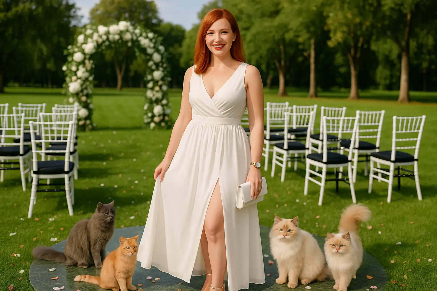 Elegant Summer V-Neck Sleeveless Maxi Dress