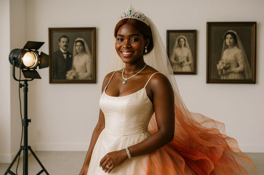 AI Prompt – Elegant Bride in Studio Photo Session