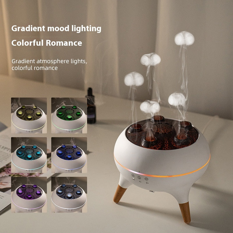 Intelligent Jellyfish Ultrasonic Aroma Diffuser 4-Mist Humidifier with Remote Control