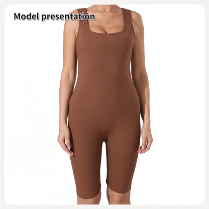 Women’s Slimming Solid Color Bodysuit – Black or Coffee