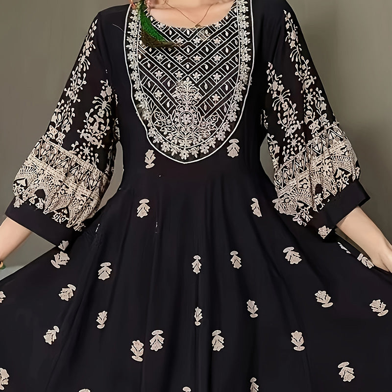 Boho Embroidered Maxi Dress – Free-Spirited Elegance in Motion USA