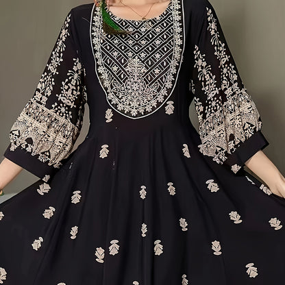 Boho Embroidered Maxi Dress – Free-Spirited Elegance in Motion USA