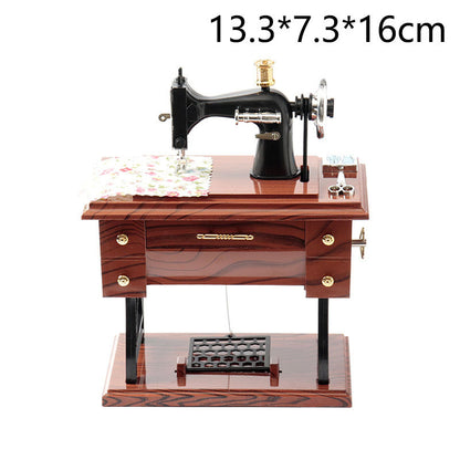 Retro Sewing Machine Music Box – Vintage Nostalgic Gift