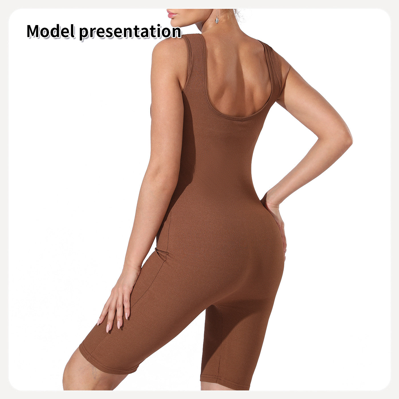 Women’s Slimming Solid Color Bodysuit – Black or Coffee