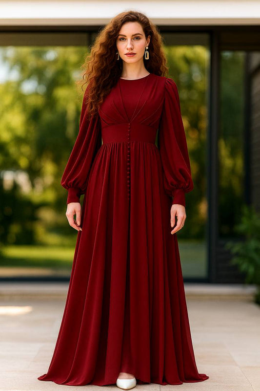 فستان-شيفون-مزدوج-أسود