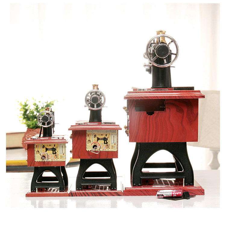 Retro Sewing Machine Music Box – Vintage Nostalgic Gift