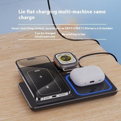 15W 3-in-1 Foldable Fast Wireless Charging Station – For iPhone, iWatch, AirPods
