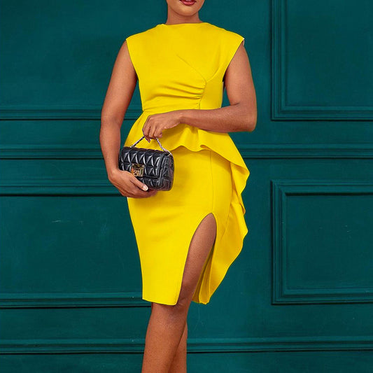 elegant-ruffle-bodycon-midi-dress